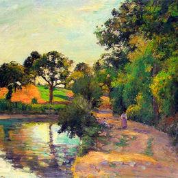 卡米耶·毕沙罗(Camille Pissarro)高清作品:Bridge at Montfoucault