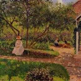 卡米耶·毕沙罗(Camille Pissarro)高清作品:Corner of the Garden in Eragny