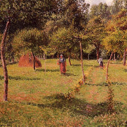 卡米耶·毕沙罗(Camille Pissarro)高清作品:Enclosed Field at Eragny