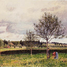 卡米耶·毕沙罗(Camille Pissarro)高清作品:Eragny Landscape, Le Pre