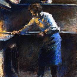 卡米耶·毕沙罗(Camille Pissarro)高清作品:Eugene Murer at His Pastry Oven