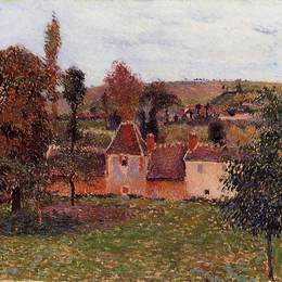 卡米耶·毕沙罗(Camille Pissarro)高清作品:Farm at Basincourt