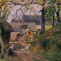 卡米耶·毕沙罗(Camille Pissarro)高清作品:Farm at Montfoucault