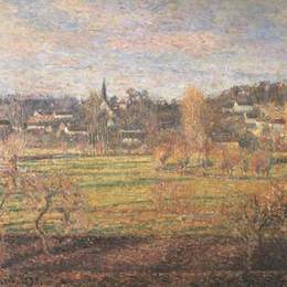 卡米耶·毕沙罗(Camille Pissarro)高清作品:February, Sunrise, Bazincourt