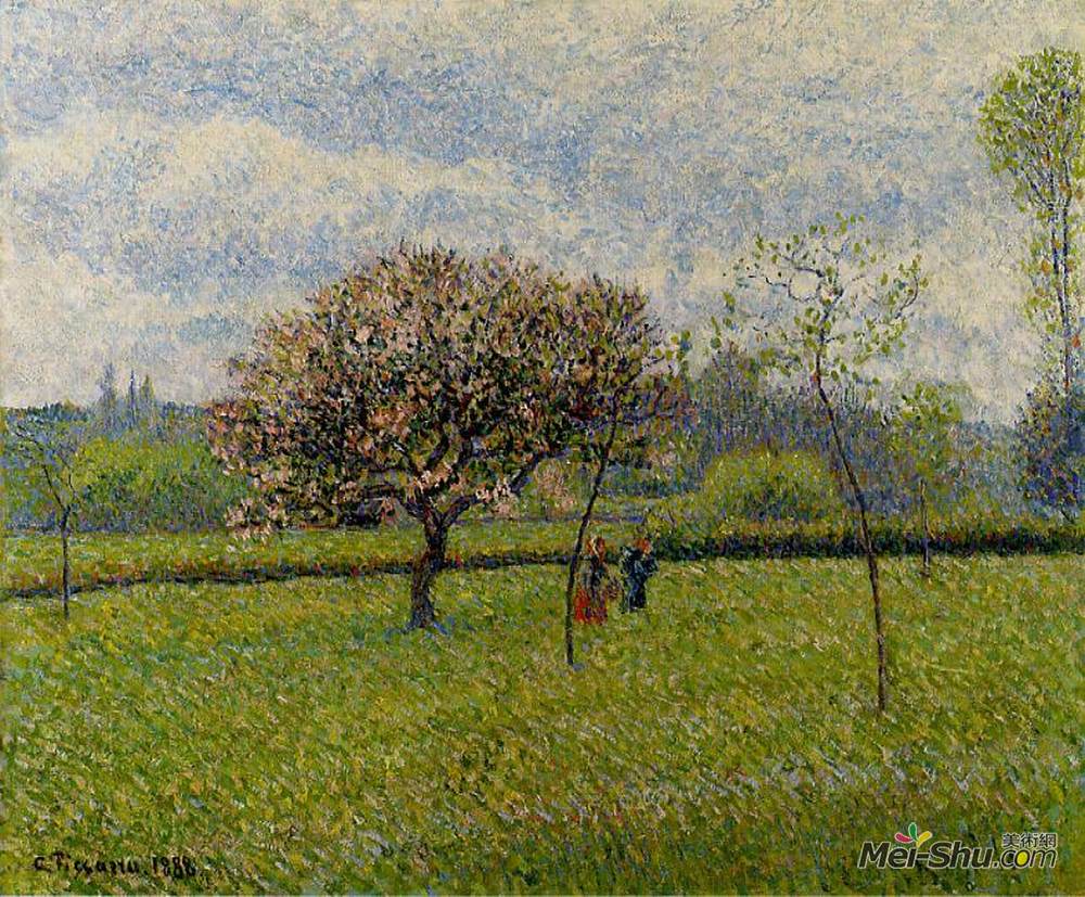 卡米耶·毕沙罗(camille pissarro)高清作品:flowering apple trees