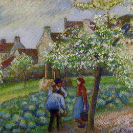 《梅花树》卡米耶·毕沙罗(Camille Pissarro)高清作品欣赏