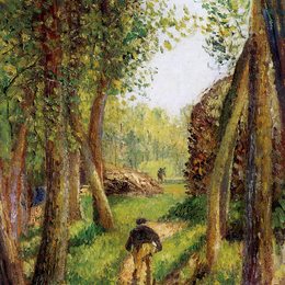 《两景林景》卡米耶·毕沙罗(Camille Pissarro)高清作品欣赏