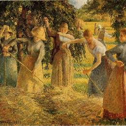 卡米耶·毕沙罗(Camille Pissarro)高清作品:Harvest at Eragny