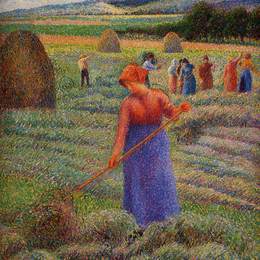 卡米耶·毕沙罗(Camille Pissarro)高清作品:Haymakers at Eragny