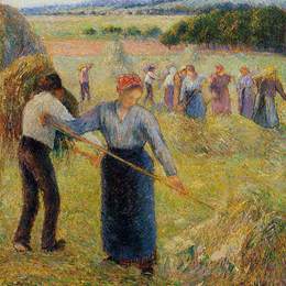 卡米耶·毕沙罗(Camille Pissarro)高清作品:Haymaking at Eragny