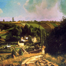 卡米耶·毕沙罗(Camille Pissarro)高清作品:Hill of Jallais at Pontoise