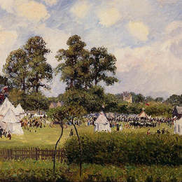 卡米耶·毕沙罗(Camille Pissarro)高清作品:Jubilie Celebration at Bedford Park, London