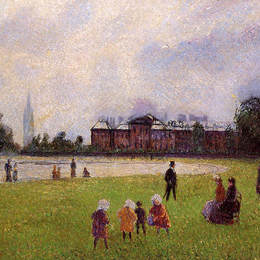 《伦敦肯辛顿花园。》卡米耶·毕沙罗(Camille Pissarro)高清作品欣赏