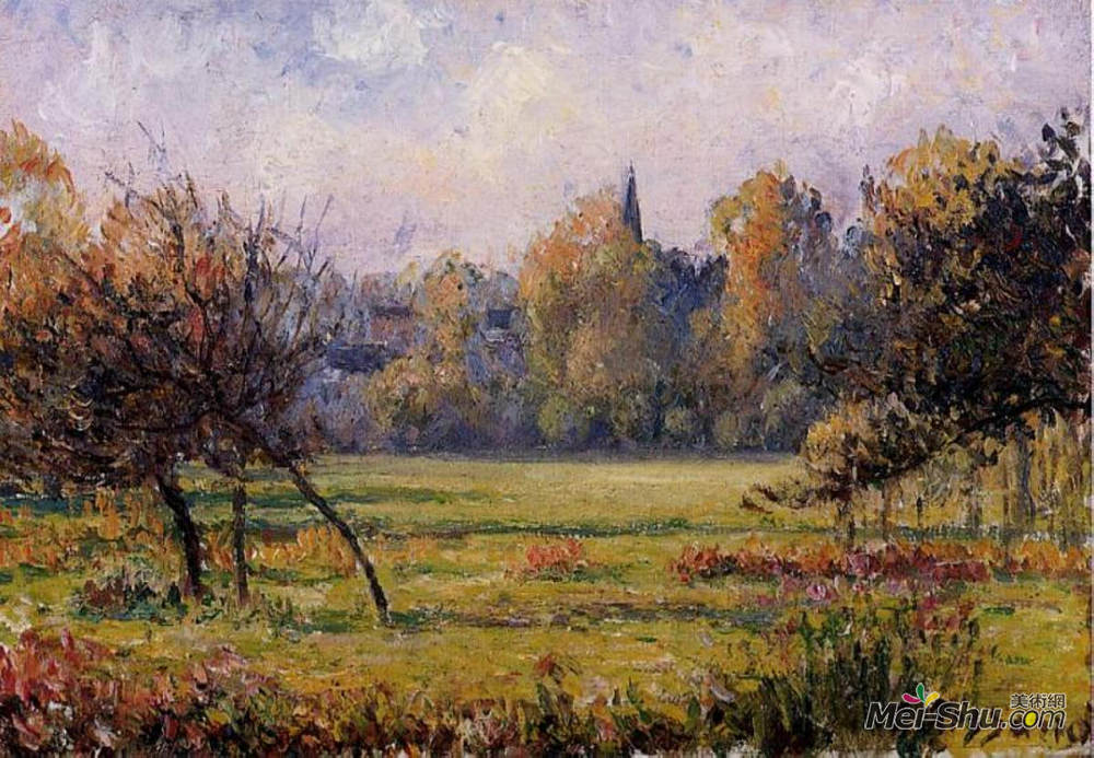 卡米耶畢沙羅camillepissarro高清作品landscapeatbazincourt