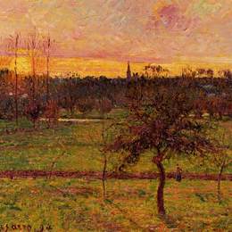 卡米耶·毕沙罗(Camille Pissarro)高清作品:Landscape at Eragny