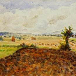 卡米耶·毕沙罗(Camille Pissarro)高清作品:Landscape at Eragny, Clear Weather