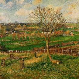 卡米耶·毕沙罗(Camille Pissarro)高清作品:Landscape, Fields, Eragny