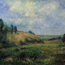 《蓬图瓦兹附近的风景》卡米耶·毕沙罗(Camille Pissarro)高清作品欣赏