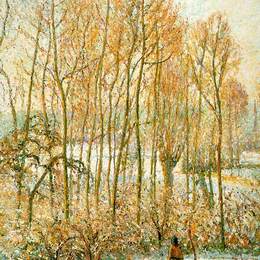 卡米耶·毕沙罗(Camille Pissarro)高清作品:Morning Sunlighton the Snow, Eragny-sur-Epte