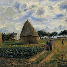 《农民和干草堆》卡米耶·毕沙罗(Camille Pissarro)高清作品欣赏