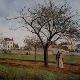 卡米耶·毕沙罗(Camille Pissarro)高清作品:Pere Galliens House at Pontoise