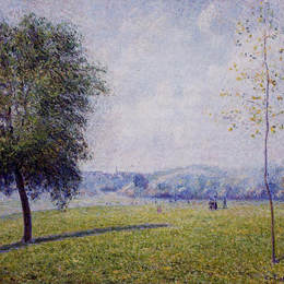 《樱草山，摄政公园》卡米耶·毕沙罗(Camille Pissarro)高清作品欣赏