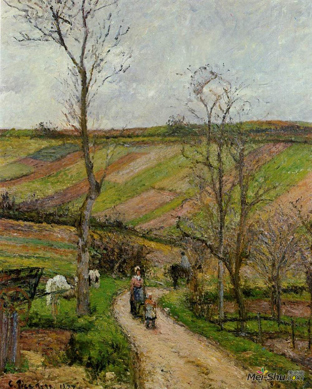 camille pissarro卡米耶·毕沙罗油画4295《在冬宫,蓬图瓦兹喜欢的