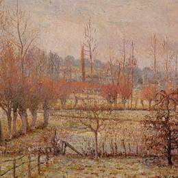 卡米耶·毕沙罗(Camille Pissarro)高清作品:Snow Effect at Eragny