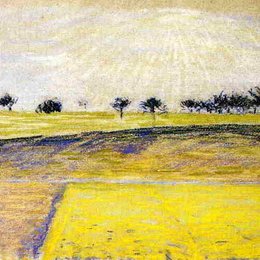 卡米耶·毕沙罗(Camille Pissarro)高清作品:Sunrise over the Fields, Eragny