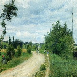 《奥维尔路，蓬图瓦兹》卡米耶·毕沙罗(Camille Pissarro)高清作品欣赏
