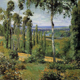 卡米耶·毕沙罗(Camille Pissarro)高清作品:The Countryside in the Vicinity of Conflans Saint Honorine