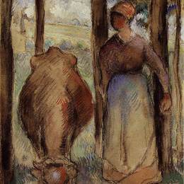 《牛郎》卡米耶·毕沙罗(Camille Pissarro)高清作品欣赏