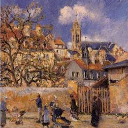 卡米耶·毕沙罗(Camille Pissarro)高清作品:The Park in Charrettes, Pontoise