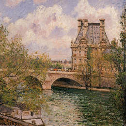 卡米耶·毕沙罗(Camille Pissarro)高清作品:The Pavillion de Flore and the Pont Royal