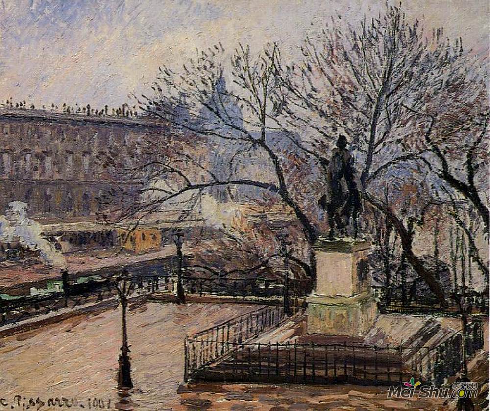 卡米耶畢沙羅camillepissarro高清作品theraisedtarraceofthepontneuf