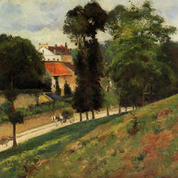 卡米耶·毕沙罗(Camille Pissarro)高清作品:The Saint Antoine Road at lHermitage, Pontoise