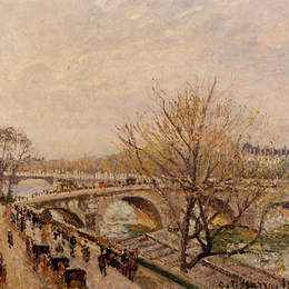 卡米耶·毕沙罗(Camille Pissarro)高清作品:The Seine at Paris, Pont Royal