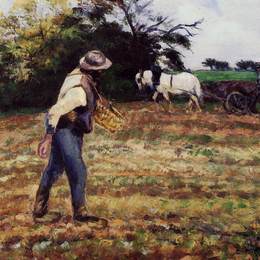 卡米耶·毕沙罗(Camille Pissarro)高清作品:The Sower, Montfoucault