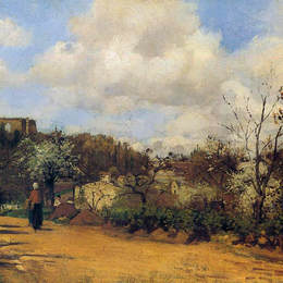 卡米耶·毕沙罗(Camille Pissarro)高清作品:View from Louveciennes