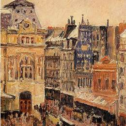 卡米耶·毕沙罗(Camille Pissarro)高清作品:View of Paris, Rue dAmsterdam