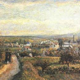 卡米耶·毕沙罗(Camille Pissarro)高清作品:View of Saint Ouen LAumone