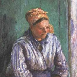 卡米耶·毕沙罗(Camille Pissarro)高清作品:Washerwoman Study (also known as La Mere Larcheveque)