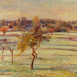 卡米耶·毕沙罗(Camille Pissarro)高清作品:White Frost at Eragny