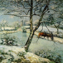 卡米耶·毕沙罗(Camille Pissarro)高清作品:Winter at Montfoucault