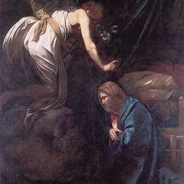 《报喜》卡拉瓦乔(Caravaggio)高清作品欣赏