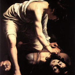 《大卫与歌利亚》卡拉瓦乔(Caravaggio)高清作品欣赏