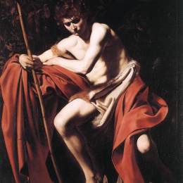 《施洗约翰》卡拉瓦乔(Caravaggio)高清作品欣赏