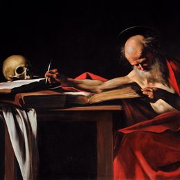 《圣杰罗姆写作》卡拉瓦乔(Caravaggio)高清作品欣赏
