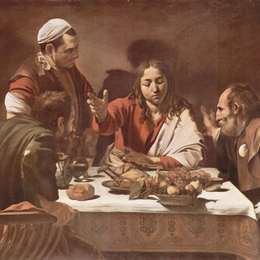 《以马忤斯的晚餐》卡拉瓦乔(Caravaggio)高清作品欣赏