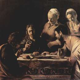 《以马忤斯的晚餐》卡拉瓦乔(Caravaggio)高清作品欣赏